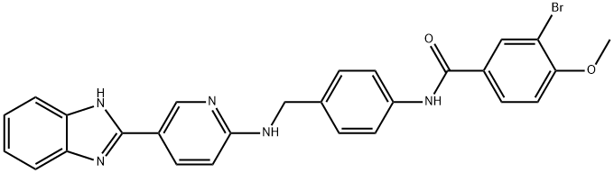 Benzamide, N-[4-[[[5-(1H-benzimidazol-2-yl)-2-pyridinyl]amino]methyl]phenyl]-3-bromo-4-methoxy- 结构式