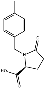 (S)-1-(4-甲基苄基)-5-氧吡咯烷-2-羧酸 结构式