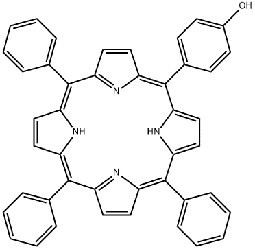 5,10,15-triphenyl-20-(4-hydroxyphenyl)-21H,23H-porphyrin Struktur