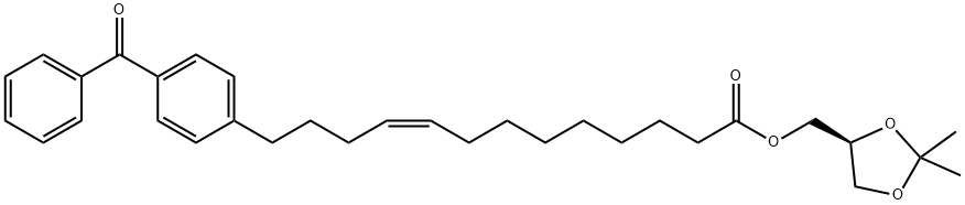 9-Tridecenoic acid, 13-(4-benzoylphenyl)-, [(4S)-2,2-dimethyl-1,3 ...