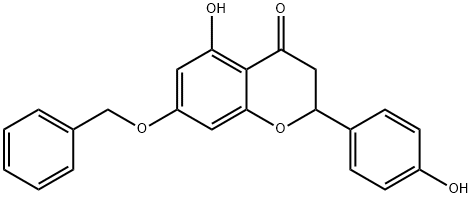 2,3-Dihydro-5-hydroxy-2-(4-hydroxyphenyl)-7-(phenylmethoxy)-4H-1-benzopyran-4-one 结构式