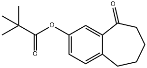 9-Oxo-6,7,8,9-tetrahydro-5H-benzo[7]annulen-2-yl pivalate Struktur