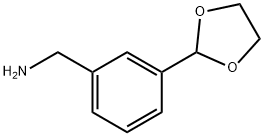 Benzenemethanamine, 3-(1,3-dioxolan-2-yl)- Structure