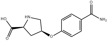 L-Proline, 4-[4-(aminocarbonyl)phenoxy]-, (4S)- Structure