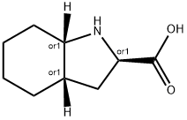 1H-Indole-2-carboxylicacid,octahydro-,(2-alpha-,3a-alpha-,7a-alpha-)-(9CI) 化学構造式