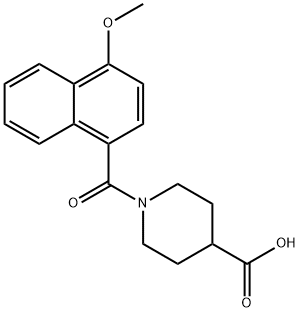 4-Piperidinecarboxylic acid, 1-[(4-methoxy-1-naphthalenyl)carbonyl]- Structure