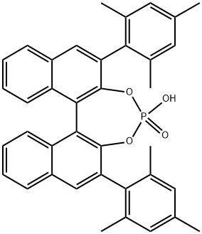 (11bＳ)-4-ヒドロキシ-2,6-ビス(2,4,6-トリメチルフェニル)-4-オキシド-ジナフト[2,1-ｄ:1′,2′-ｆ][1,3,2]ジオキサホスフェピン 化学構造式