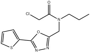 Acetamide, 2-chloro-N-propyl-N-[[5-(2-thienyl)-1,3,4-oxadiazol-2-yl]methyl]- Structure