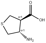 3-Thiophenecarboxylic acid, 4-aminotetrahydro-, (3R,4S)-rel- Struktur