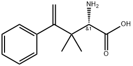 (2S)-Amino-3,3-Dimethyl-4-Phenyl-pent-4-enoic Acid 化学構造式