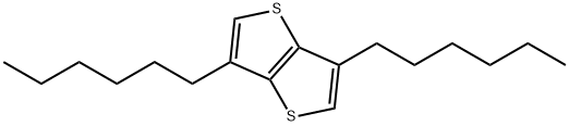 Thieno[3,2-b]thiophene, 3,6-dihexyl- Structure