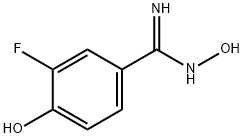 Benzenecarboximidamide, 3-fluoro-N,4-dihydroxy- Structure