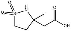 3-Isothiazolidineacetic acid, 3-methyl-, 1,1-dioxide 结构式