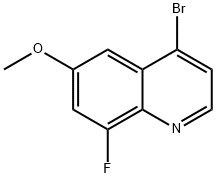 4-Bromo-8-fluoro-6-methoxyquinoline 化学構造式