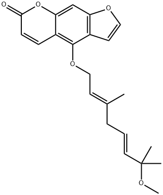 88206-50-2 7H-Furo[3,2-g][1]benzopyran-7-one, 4-[(7-methoxy-3,7-dimethyl-2,5-octadienyl)oxy]-, (E,E)- (9CI)