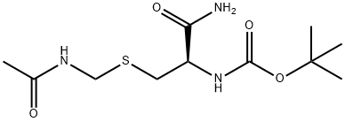 Carbamic acid, [1-[[[(acetylamino)methyl]thio]methyl]-2-amino-2-oxoethyl]-, 1,1-dimethylethyl ester, (R)- (9CI) Structure