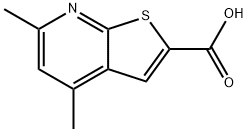 4,6-二甲基噻吩并[2,3-B]吡啶-2-羧酸 结构式