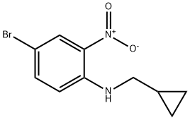 4-溴-N-(环丙基甲基)-2-硝基苯胺 结构式