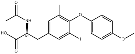Levothyroxine Related Compound (2-Acetamido-3-(3,5-diiodo-4-(4-methoxyphenoxy)phenyl) Propanoic Acid) Struktur