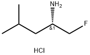 (S)-1-fluoro-4-methylpentan-2-amine HCl Structure