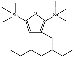 Stannane, [3-(2-ethylhexyl)-2,5-thiophenediyl]bis[trimethyl- Structure