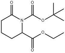 1,2-Piperidinedicarboxylic acid, 6-oxo-, 1-(1,1-dimethylethyl) 2-ethyl ester Structure