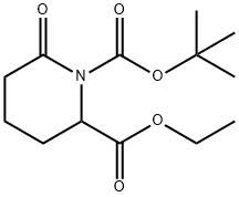 1,2-Piperidinedicarboxylic acid, 6-oxo-, 1-(1,1-dimethylethyl) 2-ethyl ester Struktur