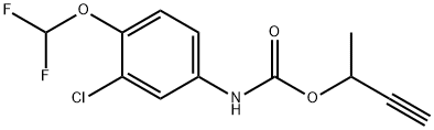 Carbamic acid, [3-chloro-4-(difluoromethoxy)phenyl]-, 1-methyl-2-propynyl ester (9CI) Structure