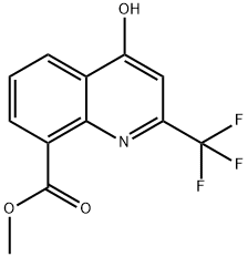 4-羟基-2-(三氟甲基)喹啉-8-羧酸甲酯,887351-07-7,结构式