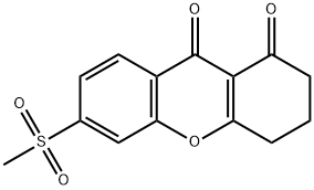 1H-Xanthene-1,9(2H)-dione, 3,4-dihydro-6-(methylsulfonyl)- 结构式