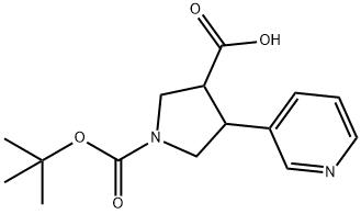 1,3-Pyrrolidinedicarboxylic acid, 4-(3-pyridinyl)-, 1-(1,1-dimethylethyl) ester 结构式