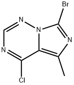 7-bromo-4-chloro-5-methylimidazo[4,3-f][1,2,4]triazine 化学構造式