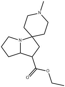 ethyl 1-methylhexahydrospiro[piperidine-4,3'-pyrrolizine]-1'-carboxylate 结构式