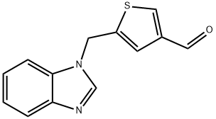 5-((1H-苯并[D]咪唑-1-基)甲基)噻吩-3-甲醛, 890094-05-0, 结构式