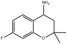 7-氟-2,2-二甲基-3,4-二氢-2H-1-苯并吡喃-4-胺, 890840-66-1, 结构式