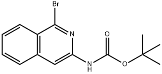 tert-Butyl (1-bromoisoquinolin-3-yl)carbamate 结构式