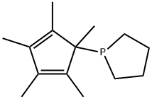 1-(1,2,3,4,5-Pentamethylcyclopenta-2,4-dien-1-yl)phospholane Struktur