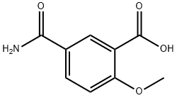 5-氨基甲酰基-2-甲氧基苯甲酸, 89366-41-6, 结构式