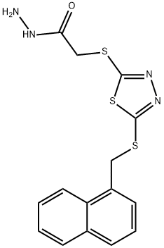 2-({5-[(naphthalen-1-ylmethyl)sulfanyl]-1,3,4-thiadiazol-2-yl}sulfanyl)acetohydrazide Structure