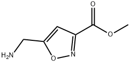 3-Isoxazolecarboxylic acid, 5-(aminomethyl)-, methyl ester Struktur