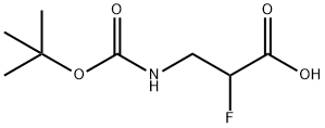 3-((tert-butoxycarbonyl)amino)-2-fluoropropanoic acid 结构式