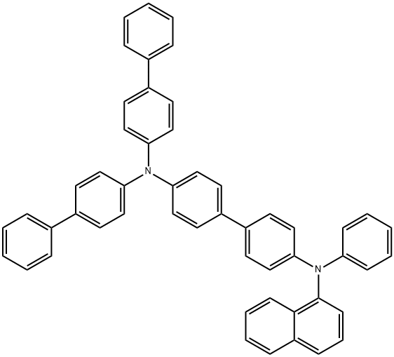 N4,N4-di(biphenyl-4-yl)-N4'-(naphthalen-1-yl)-N4'-phenyl-biphenyl-4,4'-diamine Struktur
