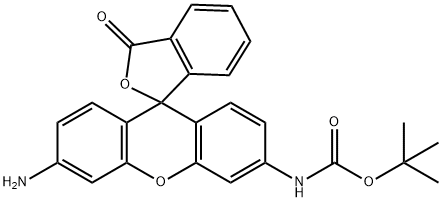 Carbamic acid, N-(6'-amino-3-oxospiro[isobenzofuran-1(3H),9'-[9H]xanthen]-3'-yl)-, 1,1-dimethylethyl ester|