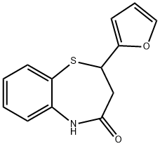 1,5-Benzothiazepin-4(5H)-one, 2-(2-furanyl)-2,3-dihydro- Struktur