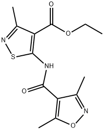 ethyl 5-(3,5-dimethylisoxazole-4-carboxamido)-3-methylisothiazole-4-carboxylate Structure