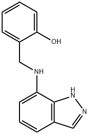 Phenol, 2-[(1H-indazol-7-ylamino)methyl]- Structure