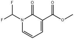 3-Pyridinecarboxylic acid, 1-(difluoromethyl)-1,2-dihydro-2-oxo-, methylester Structure