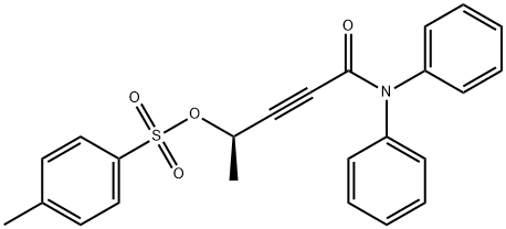 2-Pentynamide, 4-[[(4-methylphenyl)sulfonyl]oxy]-N,N-diphenyl-, (4R)- Structure