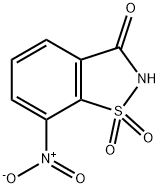 1,2-Benzisothiazol-3(2H)-one, 7-nitro-, 1,1-dioxide 化学構造式