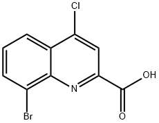8-bromo-4-chloroquinoline-2-carboxylic acid,902742-60-3,结构式